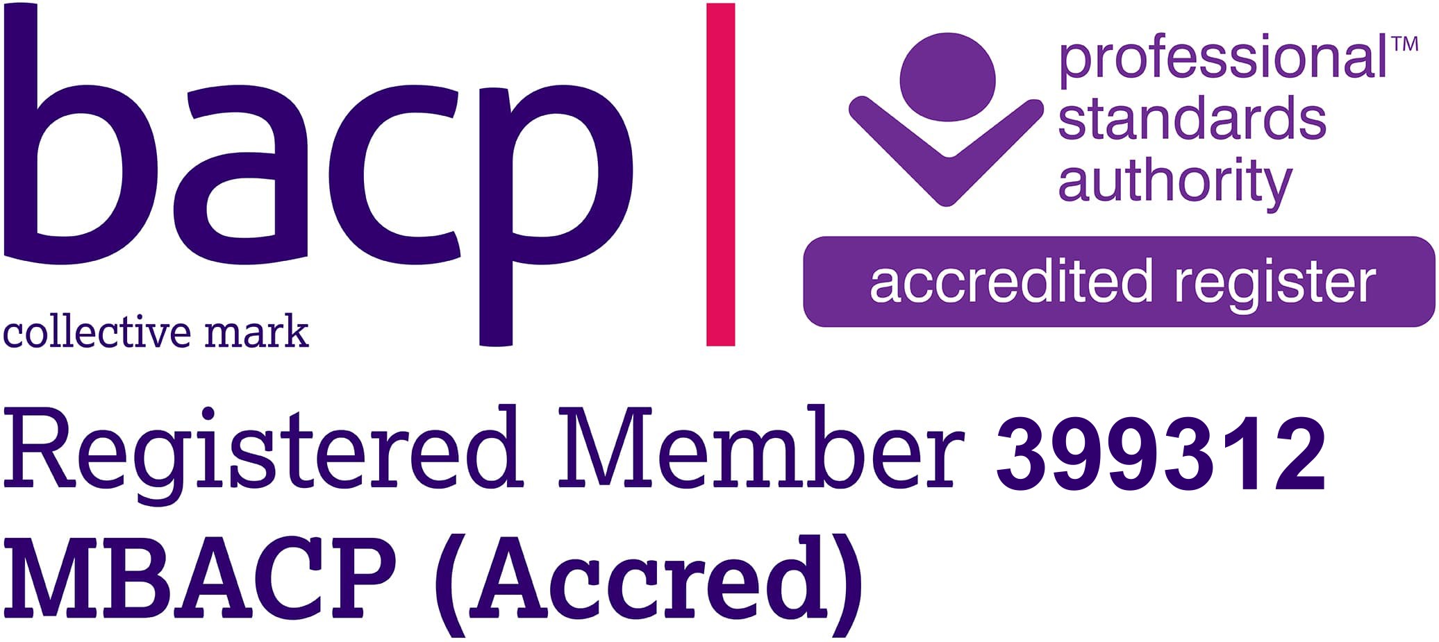BACP accredited counsellor logo